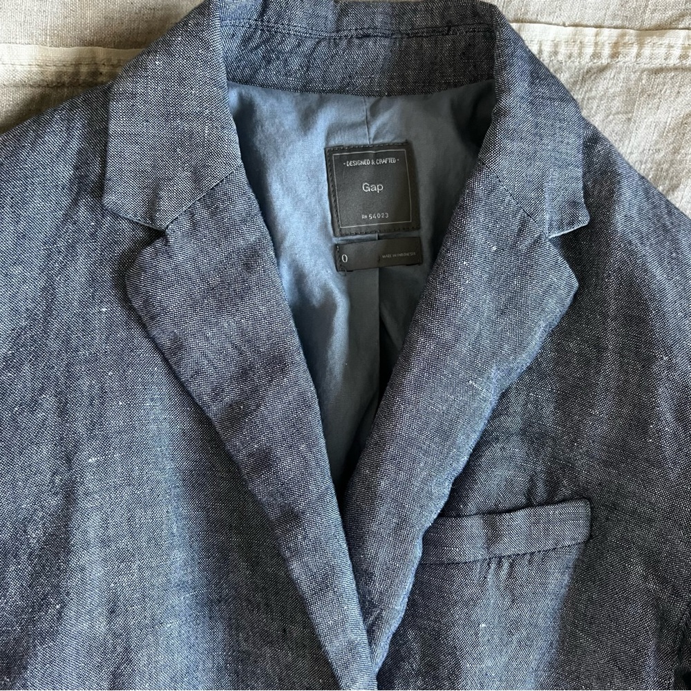 Chambray blazer Gap